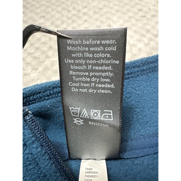 C9 Champion Sweater Kids Medium 8 10 Blue 1/4 Zip Pullover Heathered Casual - Picture 5 of 8